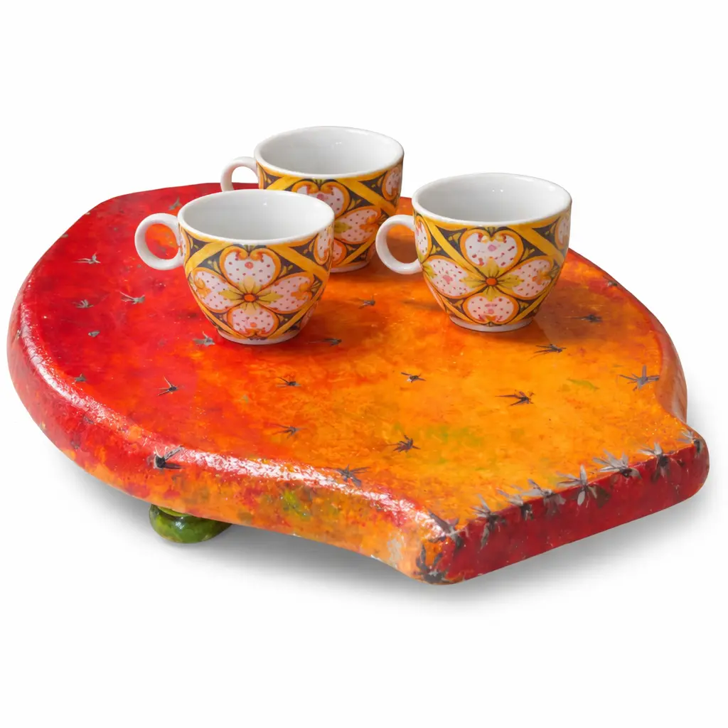 Vassoio Artigianale “Fico d’India” – dipinto a mano